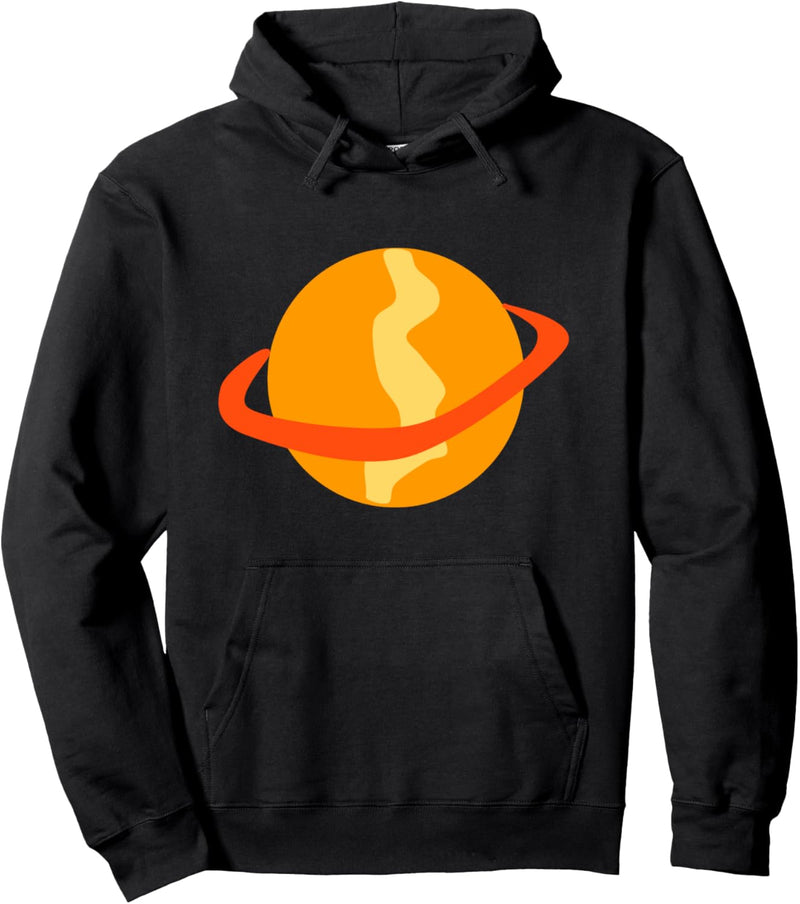 Planet Saturn im Comic-Stil Pullover Hoodie