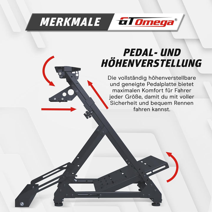 GT OMEGA DD-X Lenkradständer – Ultimative Stabilität, Neigungsverstellbar & Höhenverstellbar, einste