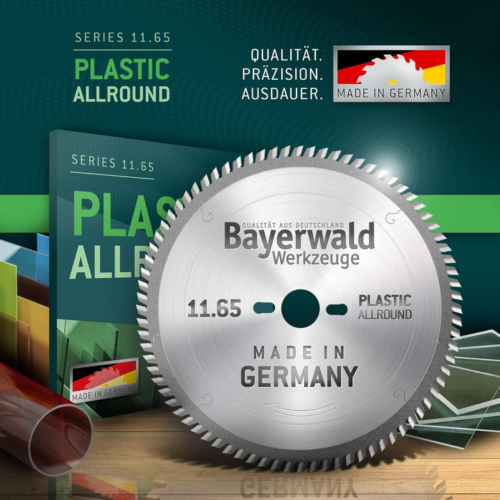 Bayerwald - HM Kreissägeblatt - Ø 250 mm x 3,2 mm x 30 mm | Wechselzahn mit Fase (80 Zähne) | Kombin