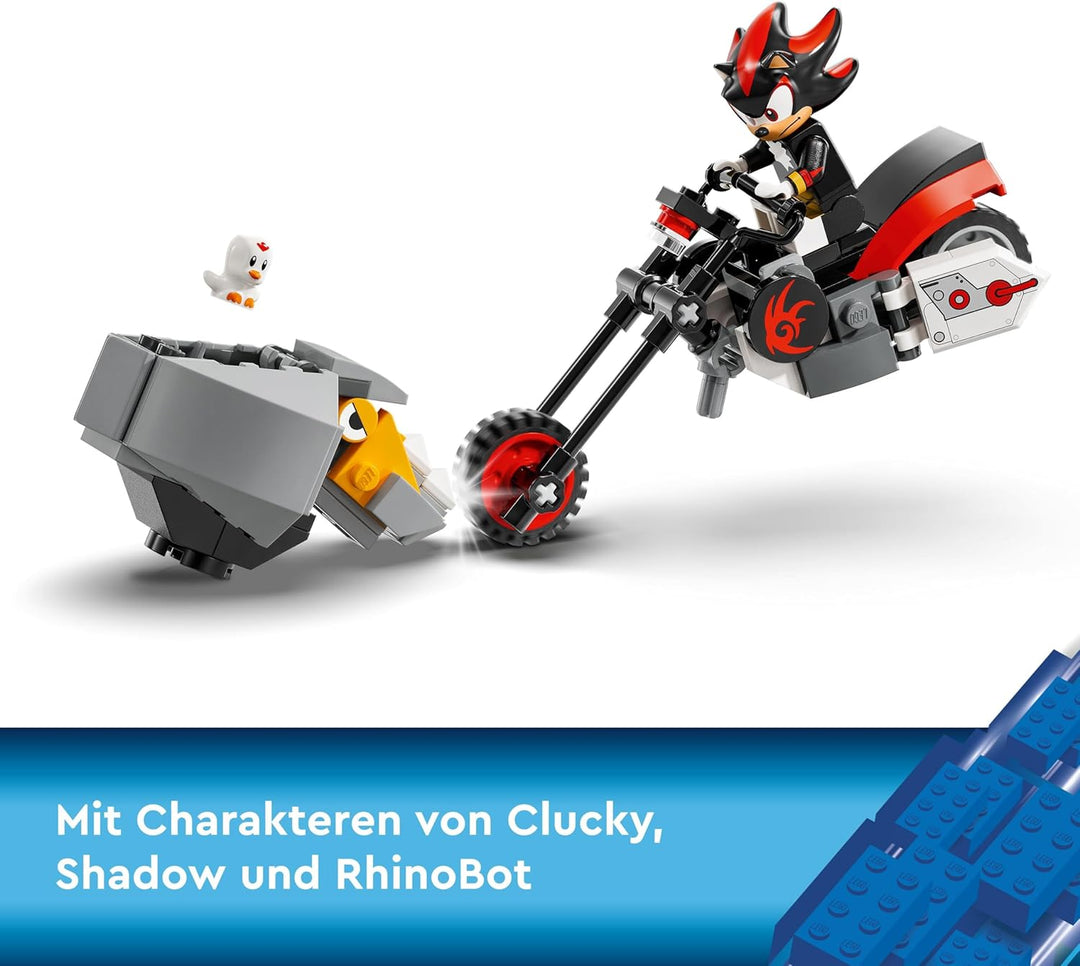 LEGO Sonic The Hedgehog Shadow The Hedgehog Flucht, Set mit Motorrad-Spielzeug und Figuren aus dem V