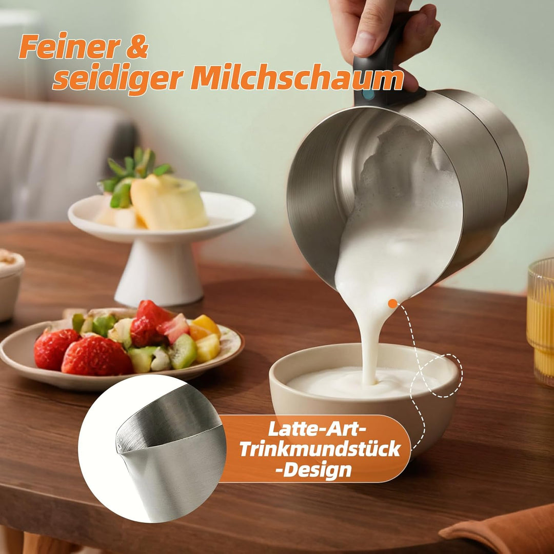 NAPASA Geteilter Elektrisch Milchaufschäumer für 250 ml Cremigen Milchschaum und 500 ml Heisse Milch