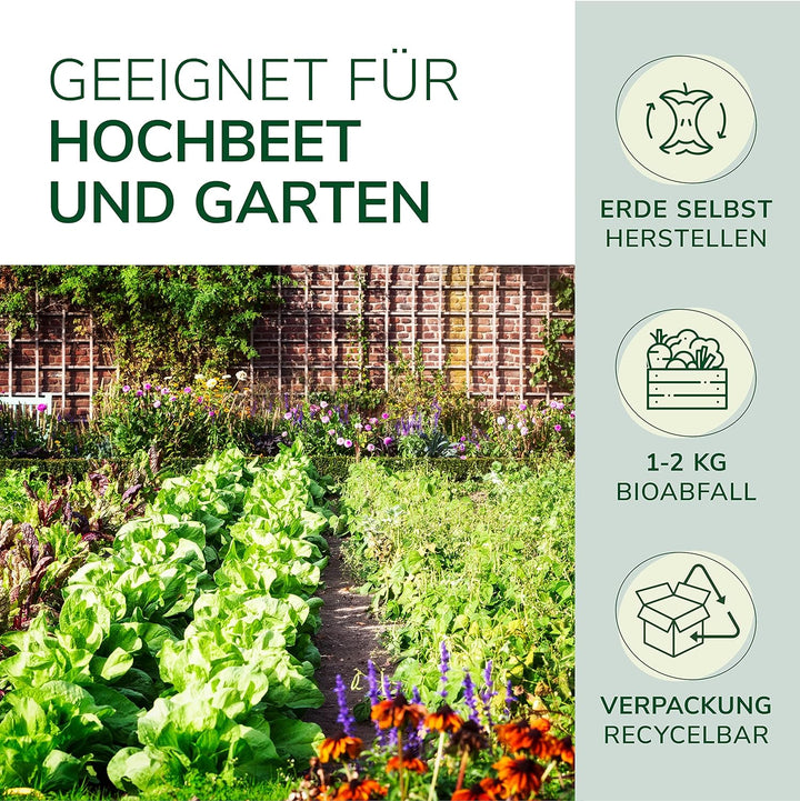 Natursache Wurmkomposter „Worm Buffet“ I Komposter aus recyceltem Plastik I Komposterde schnell und
