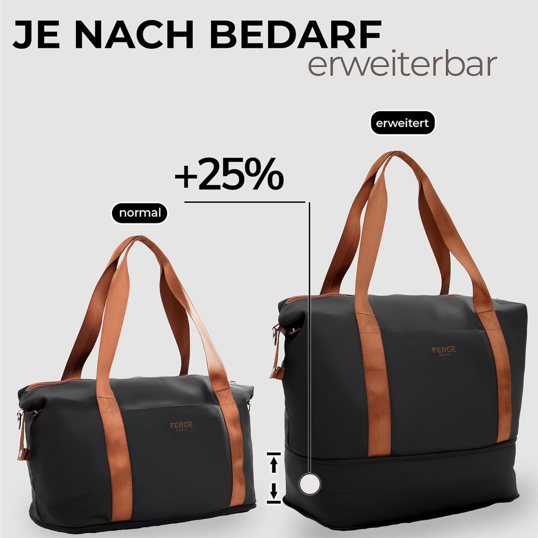FERGÉ Kofferset Hartschale 5-teilig Milano 3 Grössen Hartschalenkoffer Set + Reisetasche + Kulturbeu