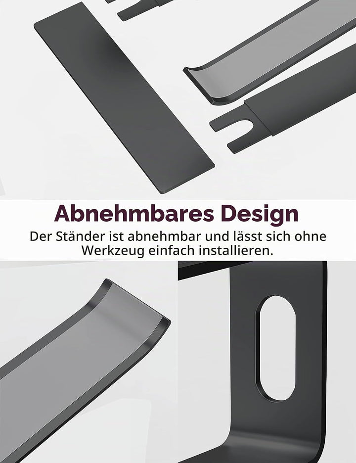 ALASHI Laptop-Ständer für Schreibtisch, Aluminium-Computer-Erhöhung, ergonomischer Notebook-Halter,