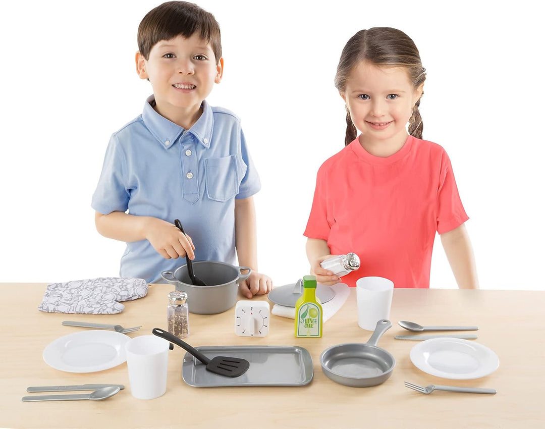 Melissa & Doug Küchenzubehörset | Fantasiespiel | Spielset | 3+ | Geschenk für Jungen oder Mädchen K