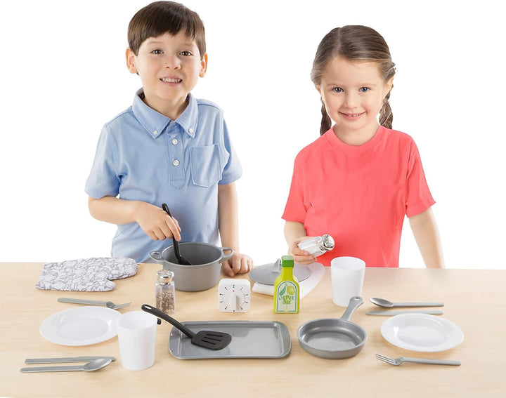 Melissa & Doug Küchenzubehörset | Fantasiespiel | Spielset | 3+ | Geschenk für Jungen oder Mädchen K