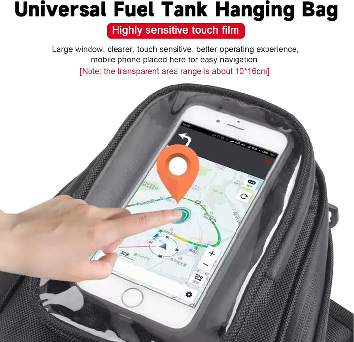 Motorrad Tankrucksack, Magnetbefestigung wasserdichte Tanktasche als Umhängetasche mit Reflektierend
