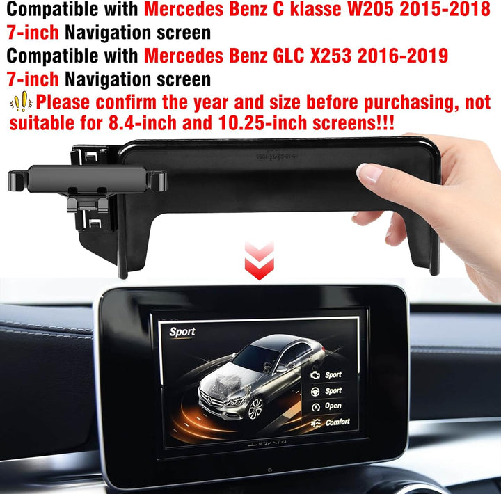 TTCR-II 7-inch Kompatibel mit Mercedes Benz W205 Handyhalterung Passt Basis für C klasse W205 2015-2