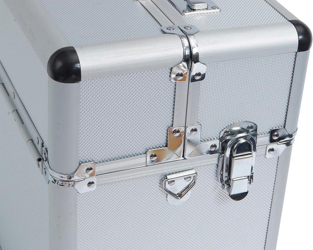 ALUTEC Pilotenkoffer (Aluminium Koffer, Innenmasse 435x340x1950 mm, ergonomischer Griff, mit Dokumen