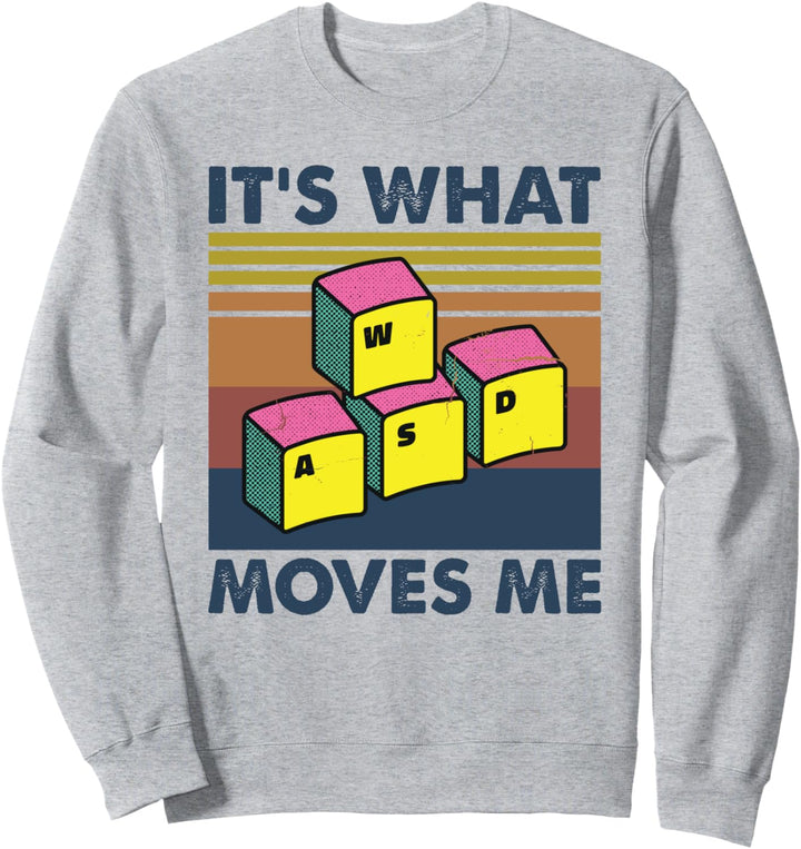 WASD PC Gamer Gifts Video Gaming Boys Men Vintage Gift Sweatshirt