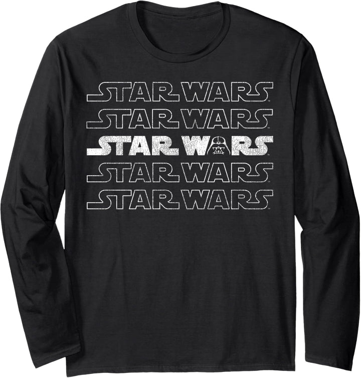 Star Wars Darth Vader Logo Stack Langarmshirt
