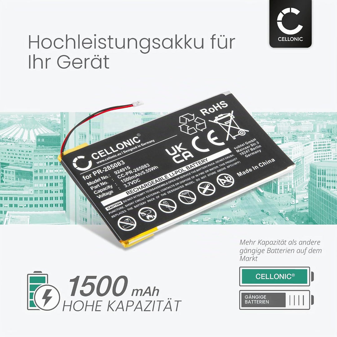 CELLONIC, Akku für Tablet kompatibel mit Kobo Aura, H2O, Glo HD, kompatibel mit Pocketbook PR-285083