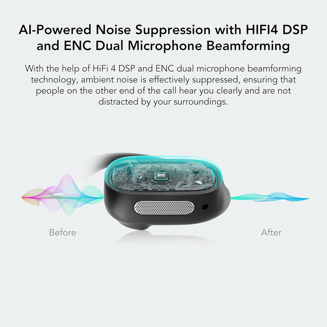 NEARITY MemPod Fit 2 Open-Ear Bluetooth Kopfhörer, kabellose Earbuds mit Deep Bass, bis zu 45 Stunde