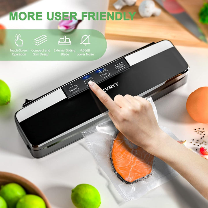Vakuumiergerät, 6-in-1 Vakuumierer Vacuum Sealer für Sous Vide Kochen und Lebensmittel Bleiben bis z
