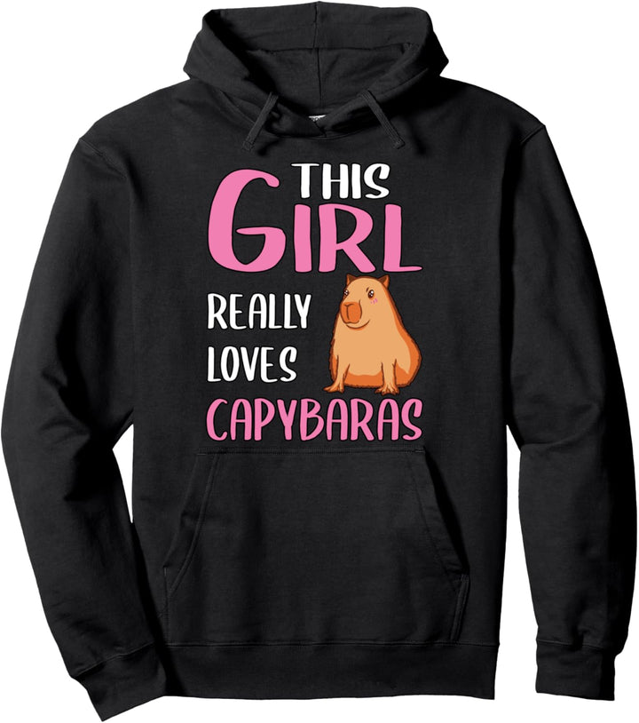 Capybara-Geschenk für Damen, dieses Mädchen liebt Capybaras Pullover Hoodie
