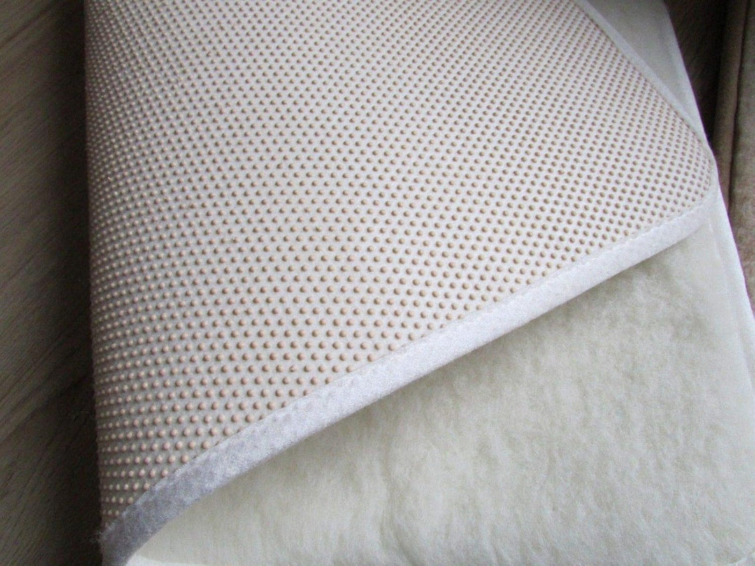 Sportmatte Rutschfest, Yogamatte, Gymnastikmatte, Fussmatte, Bettteppich, 100% Wolle weiss 50x200 cm