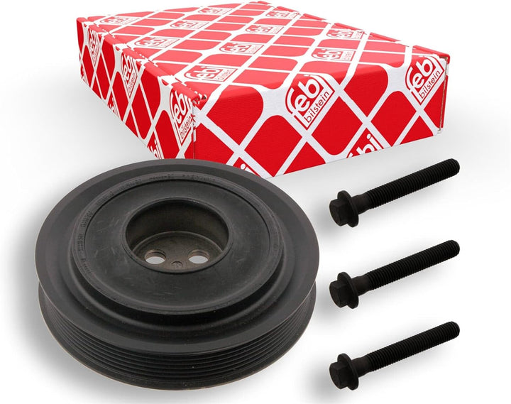 febi bilstein 33679 Riemenscheibe (entkoppelt) für Kurbelwelle, mit Schrauben , 1 Stück