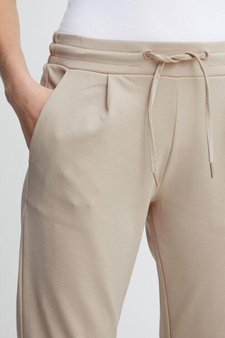 Ichi IHKATE PA2 Damen Sweathose Sweatpants Relaxhose mit Stretch Schmaler Schnitt mit Elastikbund XS