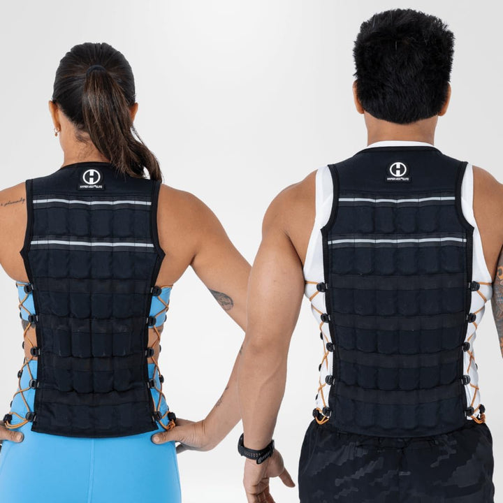 HYPERWEAR Hyper Vest Elite, Large 10lbs, Verstellbare Gewichtsweste Gewicht, Robustes schwarzes Cord
