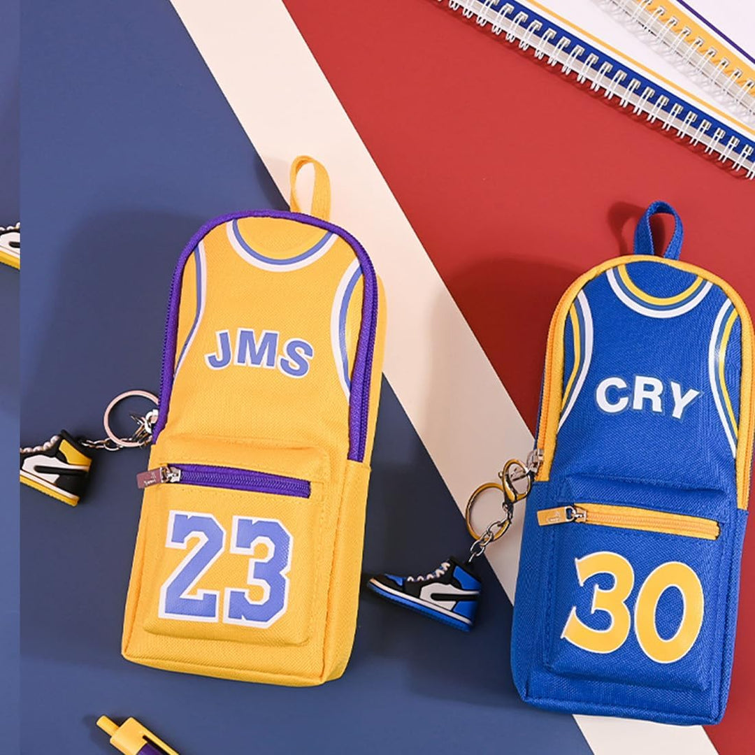 Basketball Player Federmäppchen Grosse Kapazität,Basketball Star Bunte 23 Trikot Federtasche, Grosse