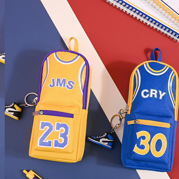 Basketball Player Federmäppchen Grosse Kapazität,Basketball Star Bunte 23 Trikot Federtasche, Grosse