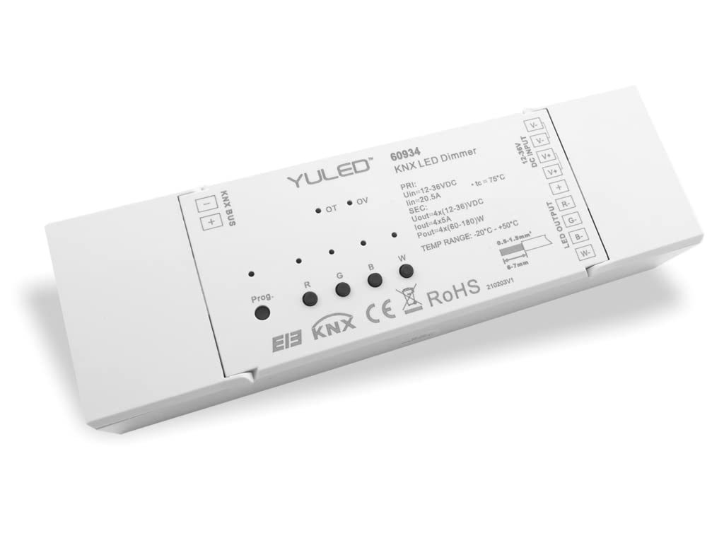 SR-KNX-ONW-4CH KNX LED Controller, 4 Kanäle, 4x 5A, DC 12-36V - Hochwertiger KNX-LED-Controller mit
