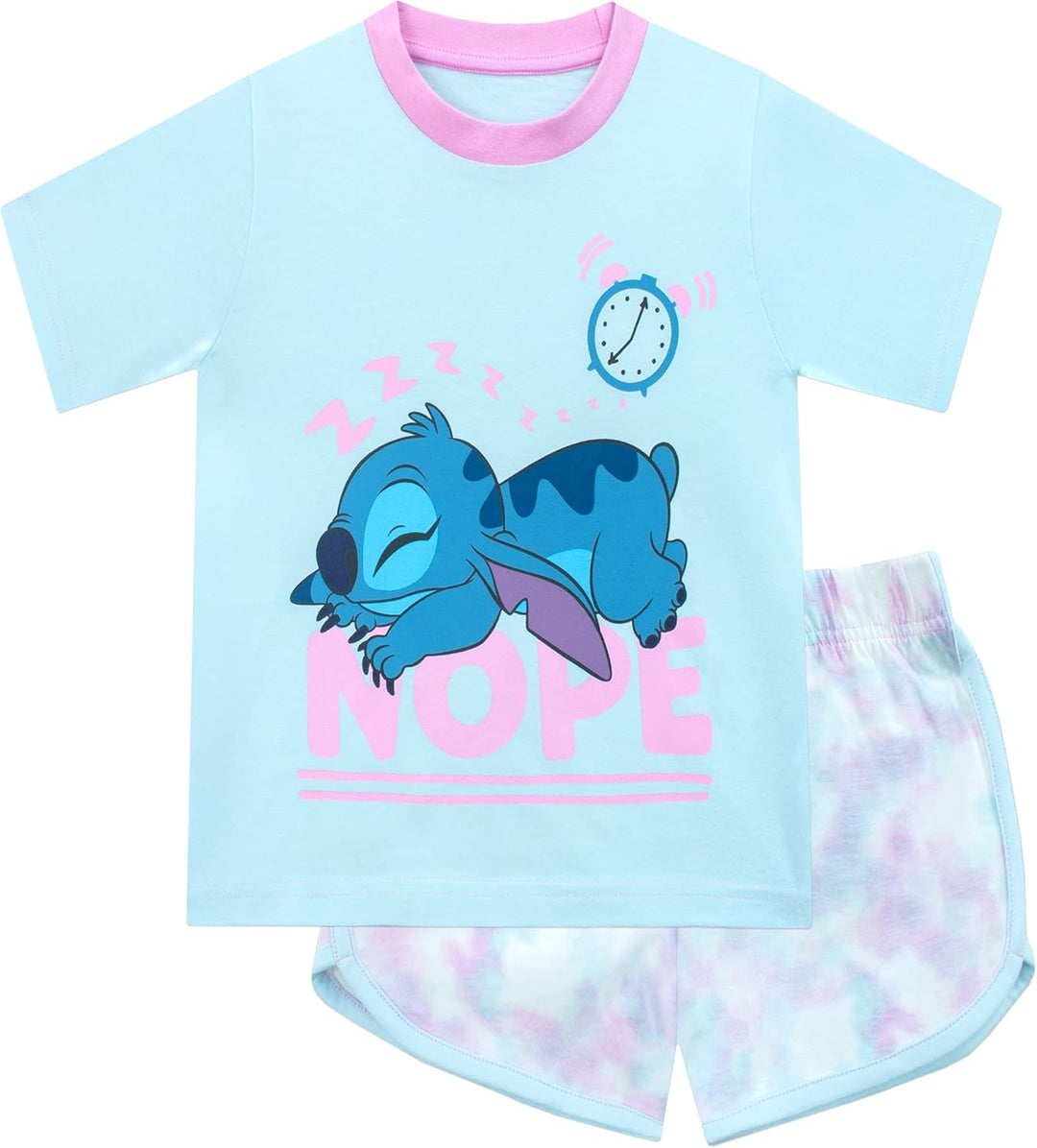 Disney Stitch Schlafanzug | Lilo Und Stitch Pyjama Mädchen | Tie-Dye Schlafanzüge Für Mädchen, 158