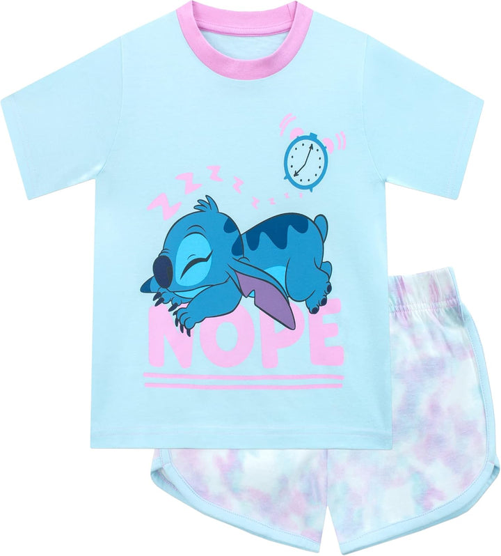 Disney Stitch Schlafanzug | Lilo Und Stitch Pyjama Mädchen | Tie-Dye Schlafanzüge Für Mädchen, 158
