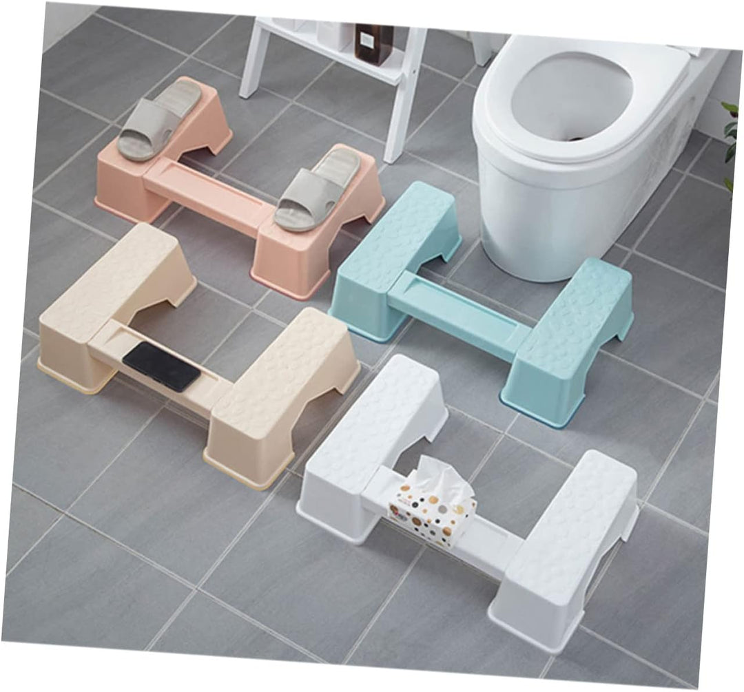 BESTonZON 1 X Toilettenhocker Fusshocker Fusshocker Tritthocker Für Kinder Toiletten Hockhocker Weis