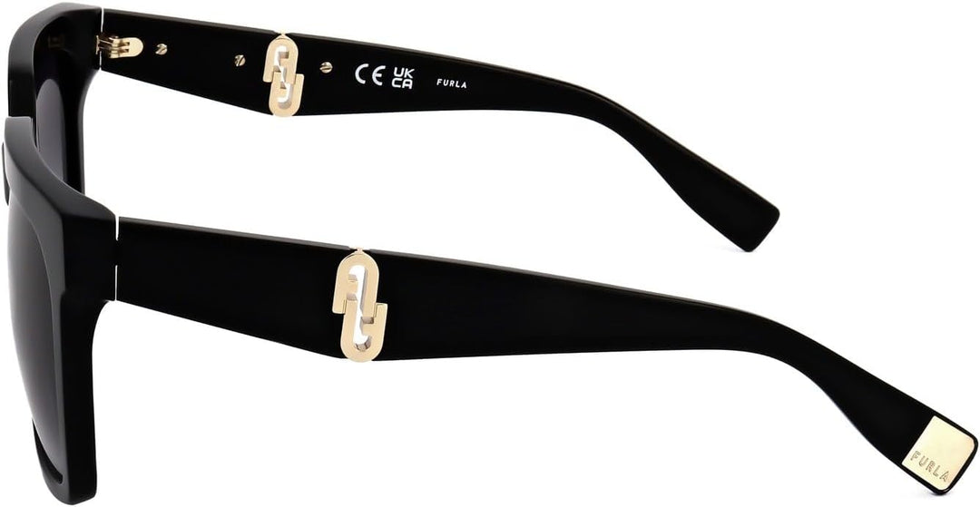 Furla Unisex Sunglasses 55 Schwarz, 55 Schwarz
