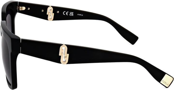 Furla Unisex Sunglasses 55 Schwarz, 55 Schwarz