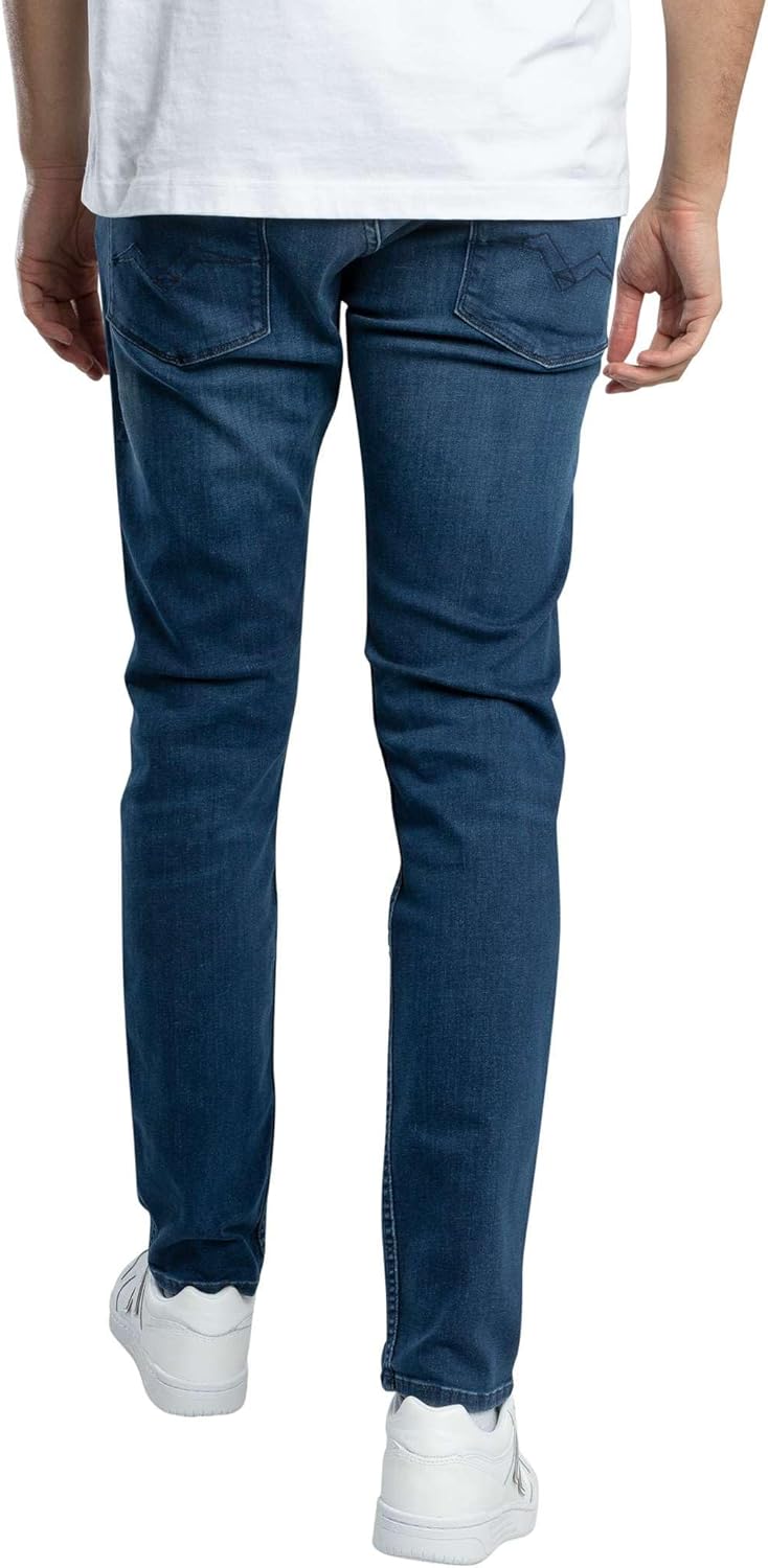 Replay Herren Jeans Anbass Slim-Fit mit Power Stretch 30W / 30L Medium Blue 009, 30W / 30L Medium Bl
