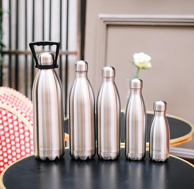 Qwetch - Trinkflasche Originals Edelstahl Isolierflasche 260ml - Thermosflasche 24h Kalt & 12h Heiss