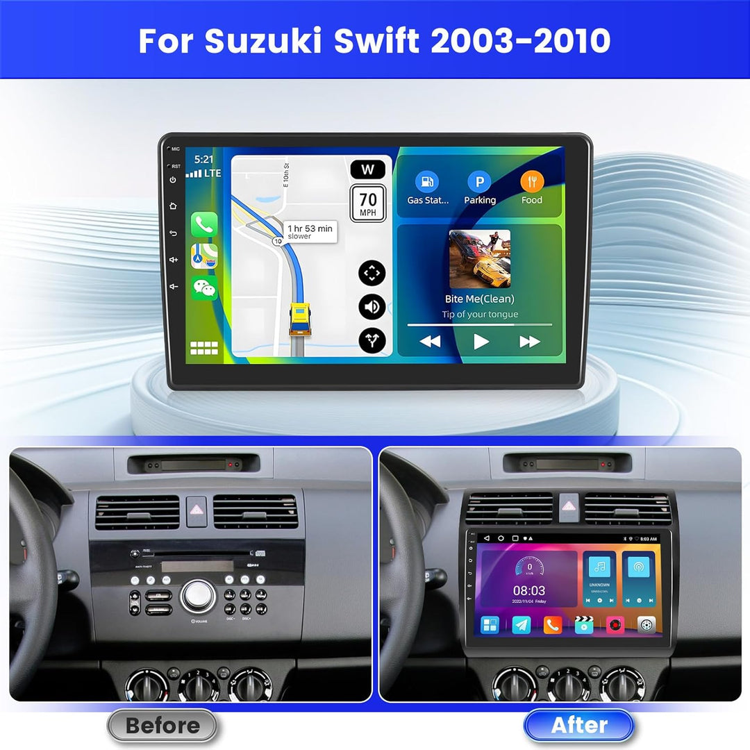 Radio für Suzuki Swift 2003-2010 Android 15 2+64G mit Wireless CarPlay Android Auto, 10,1 Zoll Bilds