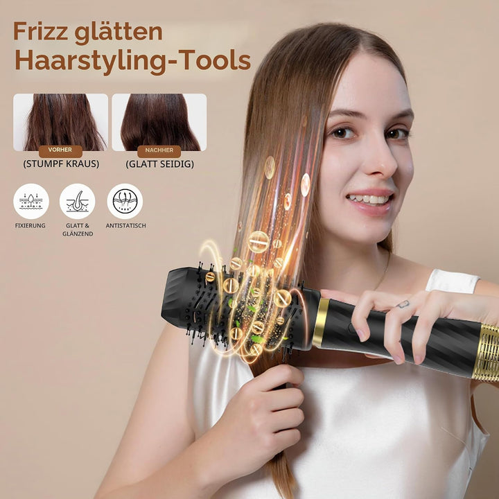 Haartrockner &amp; Haarstyler 6 in 1, Airstyler Set mit Luft Lockenstab Automatisch, Rundbürstenföhn, Th