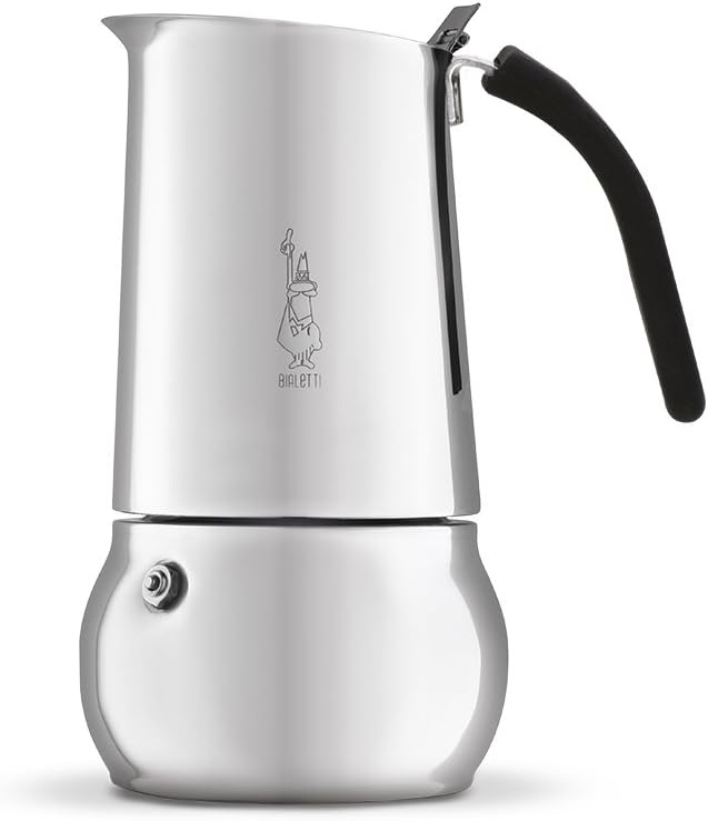 Bialetti Kitty 4 Tassen schwarz Espressokocher Edelstahl A 4 Tassen, A 4 Tassen