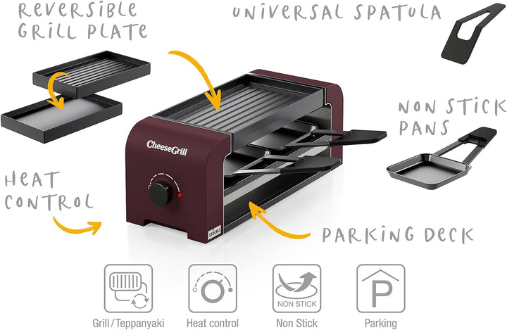 Stöckli Raclette CheeseGrill 2 Merlot Red