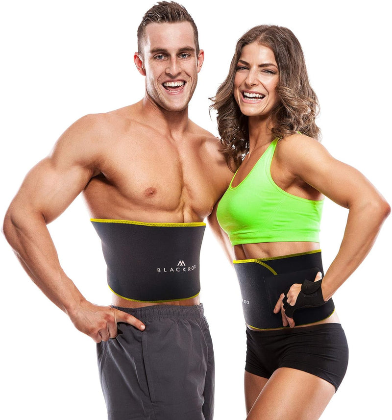 BLACKROX Waist Trimmer Fitnessgürtel Vergleichssieger Damen & Herren,Schwitzgürtel zur Fettverbrennu