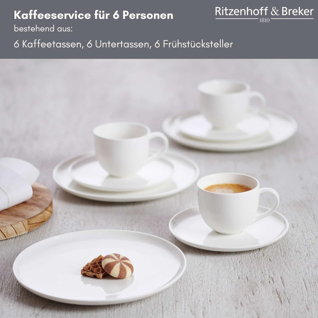 Ritzenhoff & Breker Kaffeeservice Skagen, 18-teilig, Weiss, Kaffeeservice
