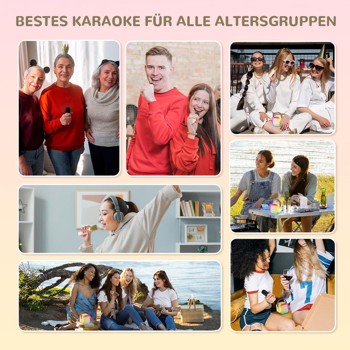 Karaoke Maschine Kinder mit 2 Karaoke Mikrofon Kinder: [Neueste] Kinder Karaoke mit Mikrofon - Karao