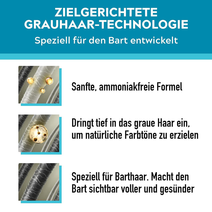Just For Men Bart Und Schnurrbart, Bartfarbe, Bart Tönung Für Männer, Einfache Anwendung, Eliminiert