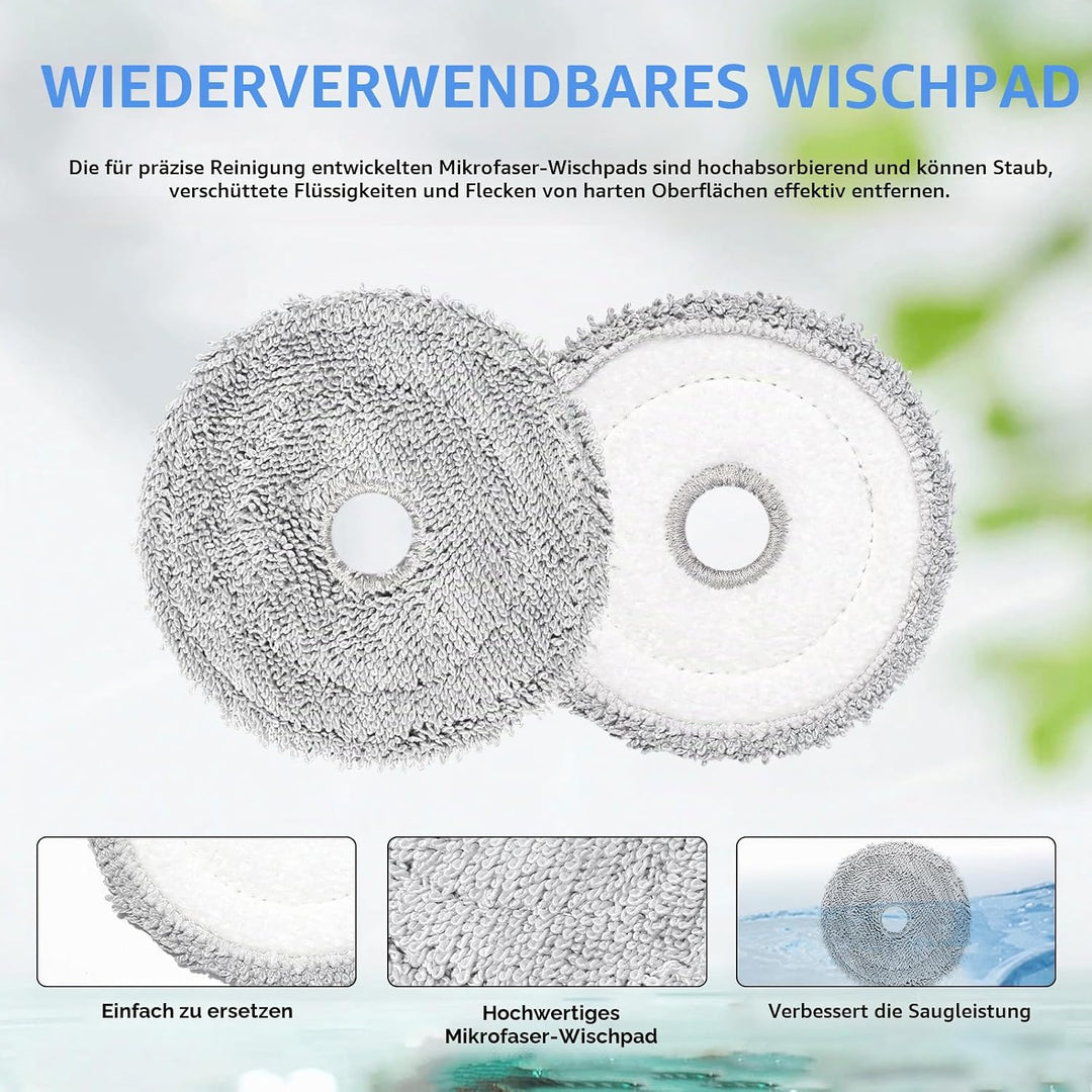 18 Stück Ersatzteil für ECOVACS DEEBOT Mini Saugroboter Zubehör,1 Hauptbürste,4 Wischtücher,4 Staubb