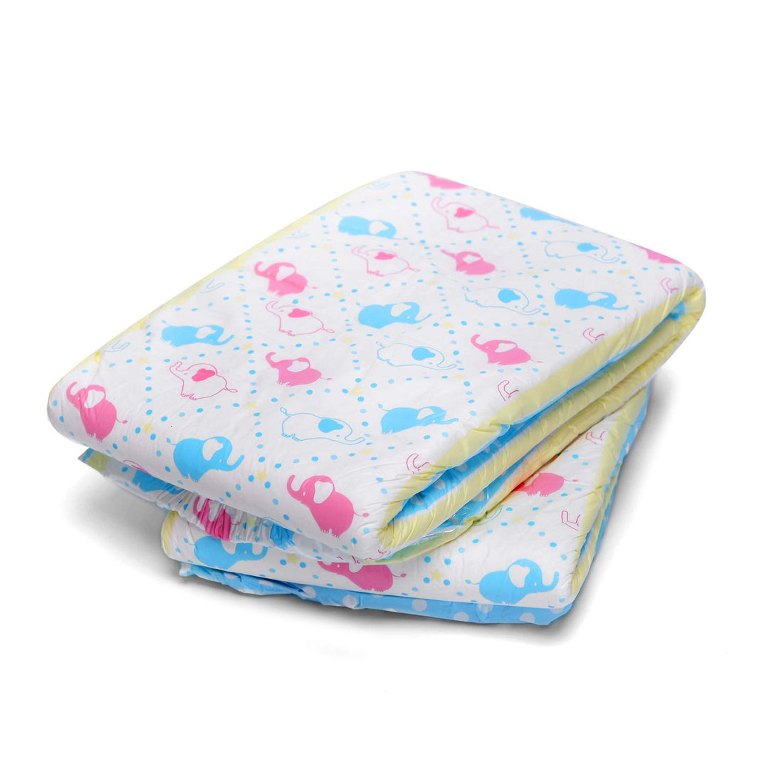 LittleForBig Gedruckten Erwachsenen Slip Windeln 2 Stück-Kleine Elefanten L, L