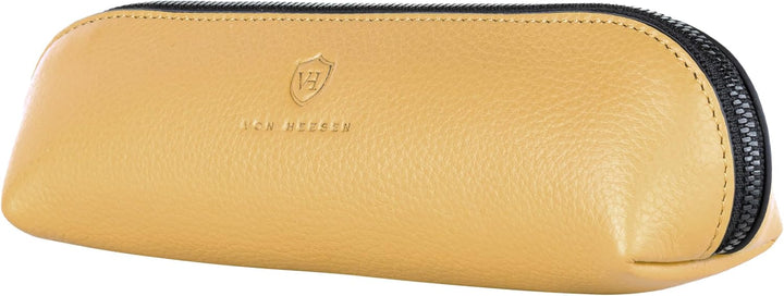 VON HEESEN® Echtleder Federmäppchen Leder Federmappe Etui für Stifte Mäppchen Schule Federtasche Uni