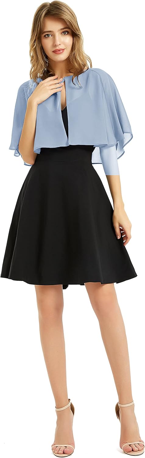 BUCUXE Weicher Chiffon-Schal für Damen, für Abendkleid, Hochzeit, Umhang, Bolero, Überwurf Einheitsg