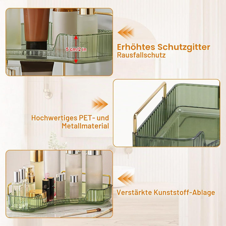 SHANNA Eckiger Make Up Kosmetik Organizer: Stauraum für die Arbeitsplatte, hochkapazitiver Hautpfleg