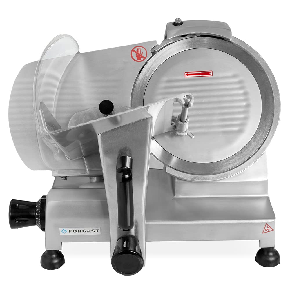 Fleisch Allesschneider | 25cm | Klingen Aufschnittmaschine | Wurstschneidemaschine mit einstellbare