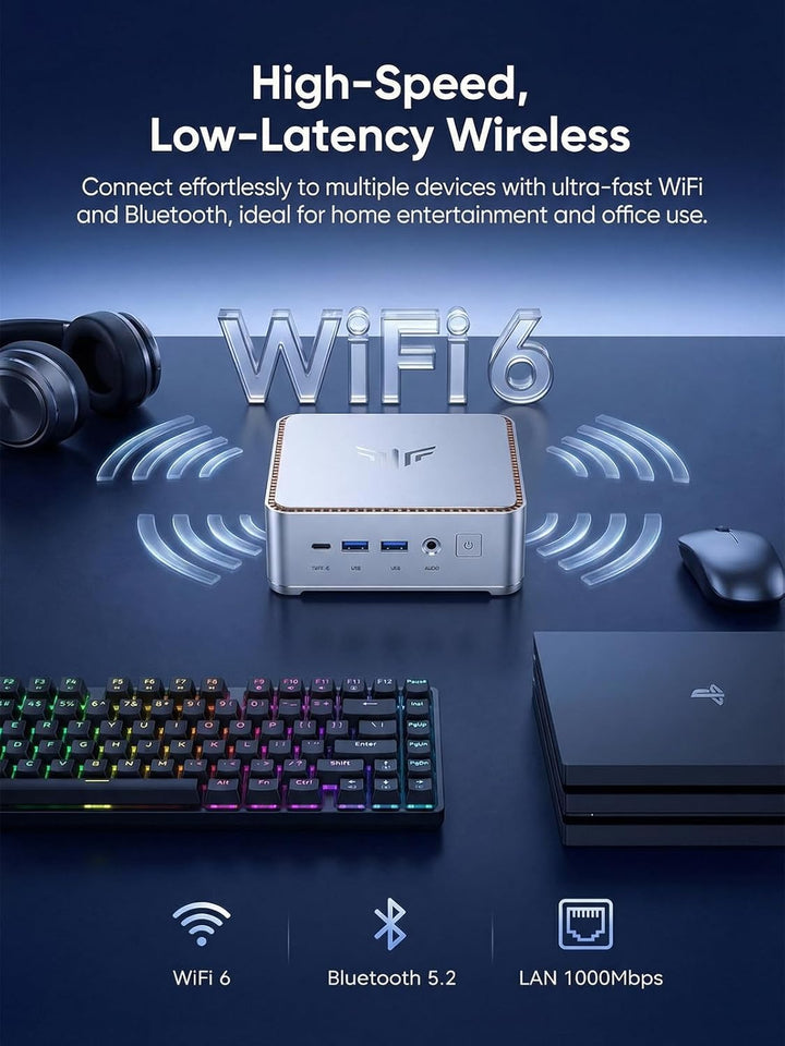 NiPoGi Hyper H2 Mini PC W-11 Pro, Ιntel Core i9-11900H(8C/16T, bis zu 4,90 GHz), 32 GB (2 x 16GB) DD