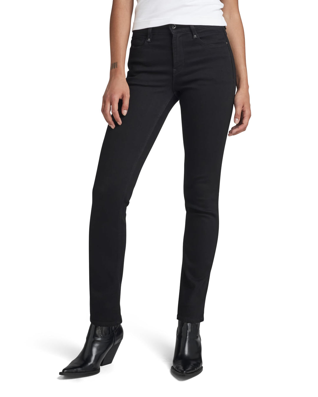 G-STAR RAW Damen Noxer Straight Jeans 22W / 30L Schwarz (Pitch Black D17192-b964-a810), 22W / 30L Sc