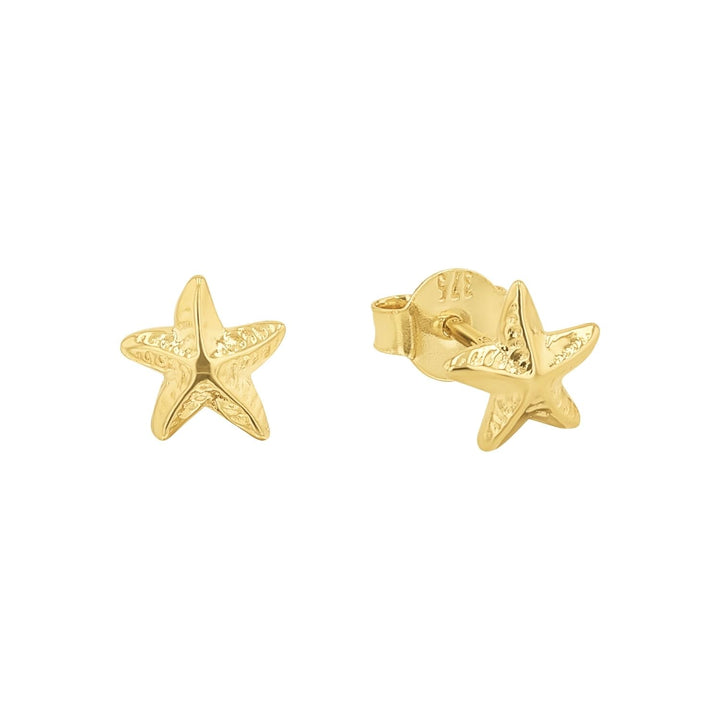 Amor Ohrstecker Mädchen Kinder Ohrschmuck, 0,5 cm, Gold, Seestern, Kommt in Schmuck Geschenk Box, 20